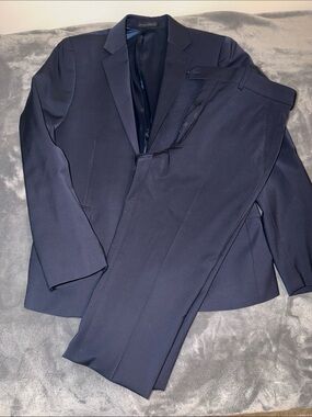Calvin Klein Dark Navy Two-Piece Suit Jacket & Pants